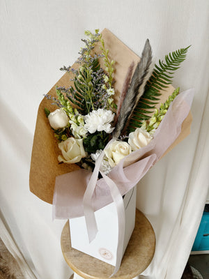 Delta Flower Bouquet, pet and animal sympathy bouquet with dried and preserved flowers