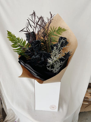 Black rose Dozen by Vancouver Florist