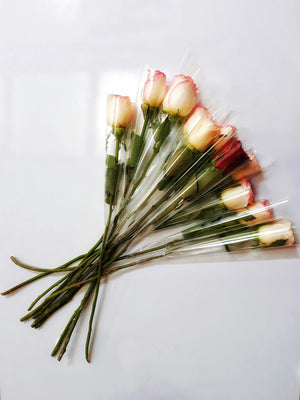 Single Wrapped Rose Stem